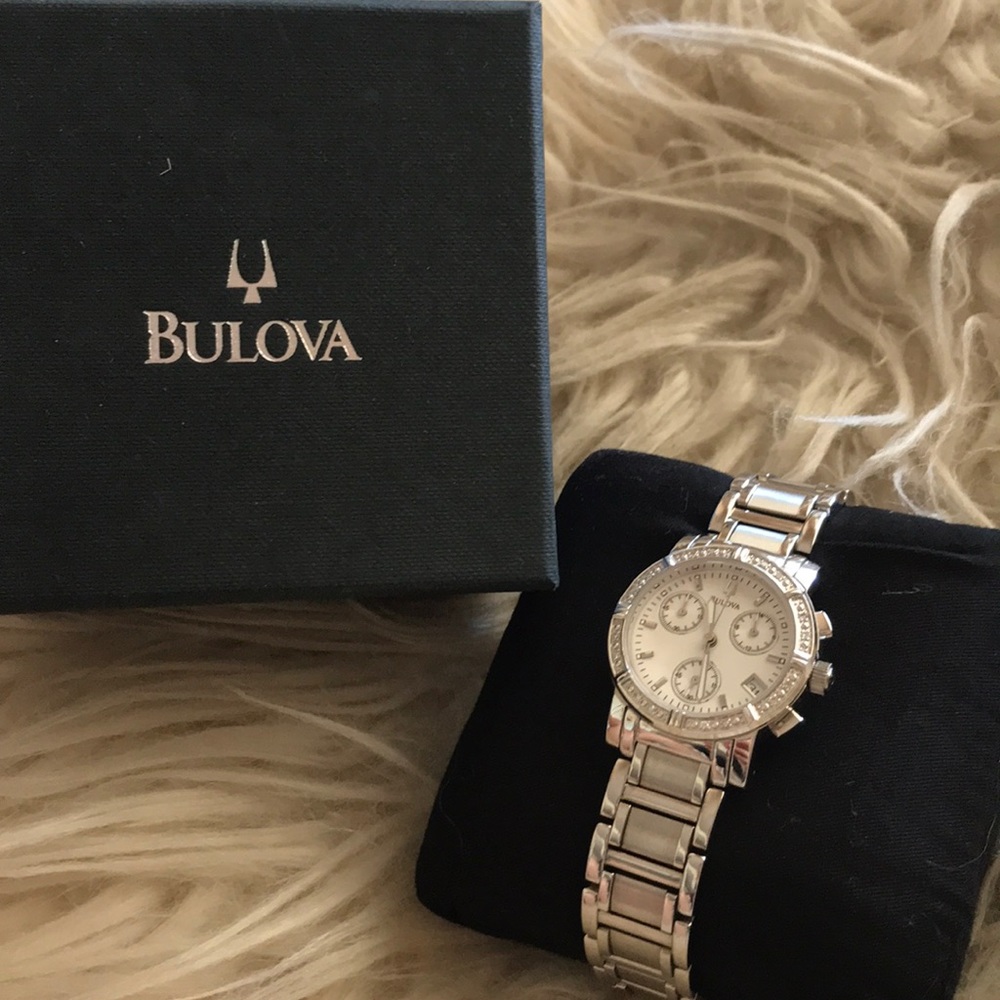 Bulova diamond and chronograph women’s watch